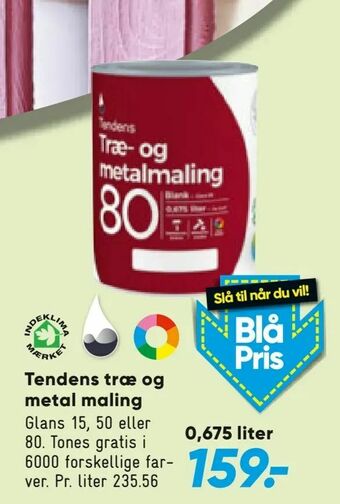 Bilka Tendens træ og metal maling tilbud