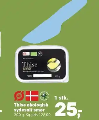 SuperBrugsen Thise økologisk sydesalt smør tilbud