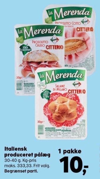 SuperBrugsen Italiensk produceret pålæg tilbud