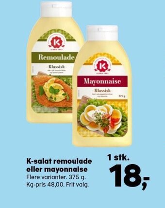 SuperBrugsen K-Salat remoulade eller mayonnaise tilbud
