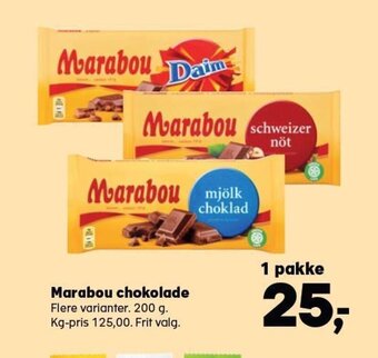 SuperBrugsen Marabou Chokolade tilbud