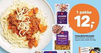 SuperBrugsen Coop glutenfri pasta tilbud
