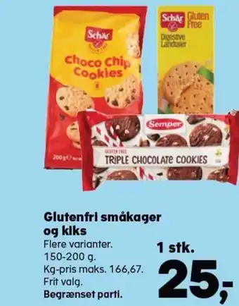 SuperBrugsen Glutenfri småkager og kiks tilbud