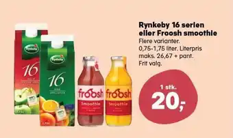 SuperBrugsen Rynkeby 16 serien eller Froosh smoothie tilbud