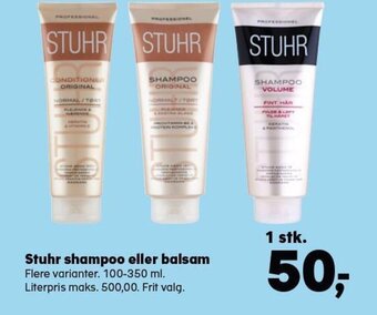 SuperBrugsen Stuhr shampoo eller balsam tilbud