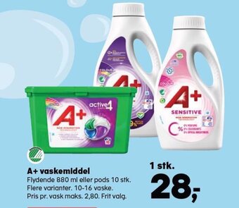 SuperBrugsen A+ Vaskemiddel tilbud