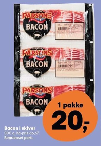 SuperBrugsen Bacon i skiver tilbud