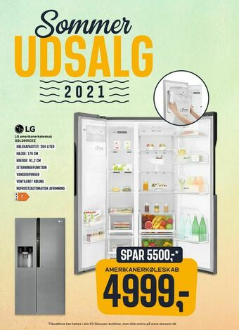 Skousen LG amerikanerkøleskab GSL360ICEZ tilbud