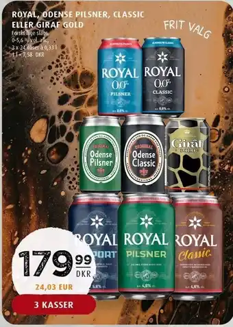 Scandinavian Park Royal, odense pilsner, classic el. giraf gold tilbud