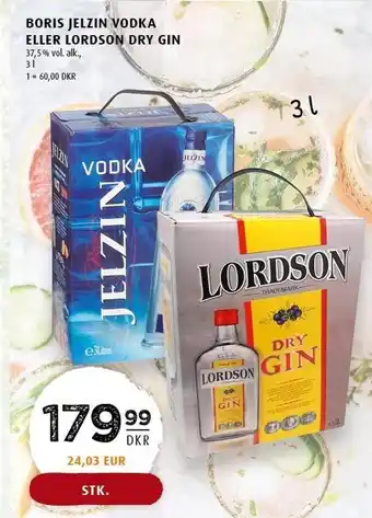 Scandinavian Park Boris jelzin vodka el. lordson dry gin tilbud