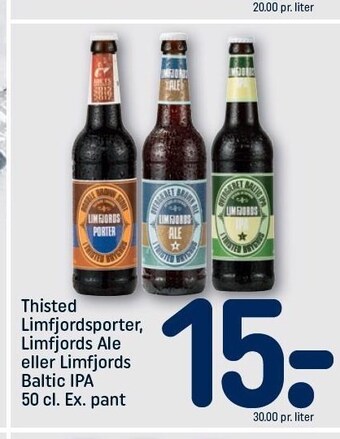 REMA 1000 Thisted limfjordsporter, limfjords ale el. limfjords baltic ipa tilbud