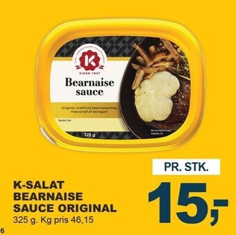 Let-Køb K-salat bearnaise sauce original tilbud