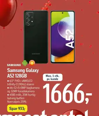 Føtex Samsung galaxy a52 mobiltelefon tilbud