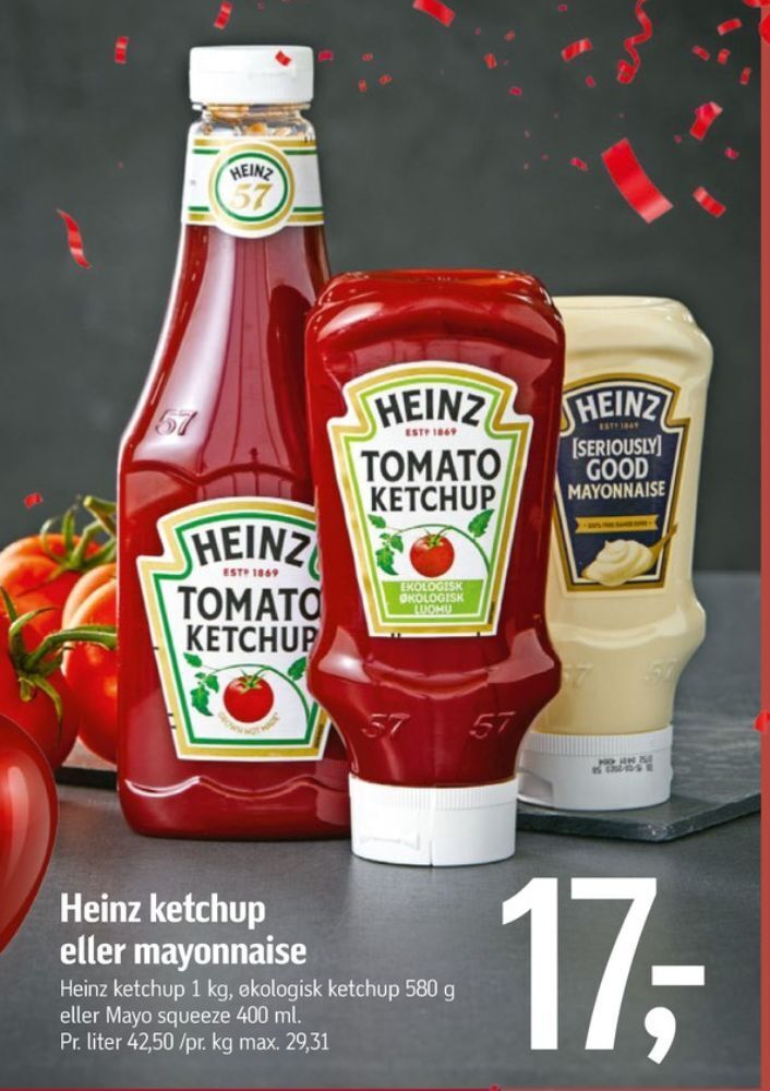 Heinz ketchup tilbud hos Føtex