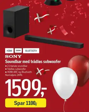 Føtex Sony soundbar tilbud