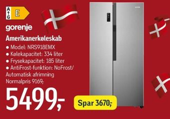 Føtex Gorenje køle/fryseskab tilbud