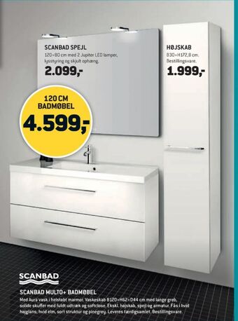 XL-BYG Scanbad spejl tilbud