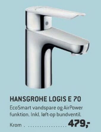 XL-BYG Hansgrohe håndvaskarmatur tilbud