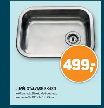 XL-BYG Juvel stålvask tilbud