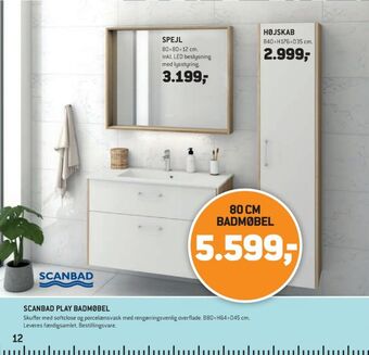 XL-BYG Scanbad spejl tilbud