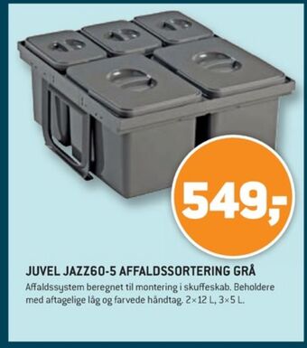 XL-BYG Juvel affaldsstativ køkken tilbud