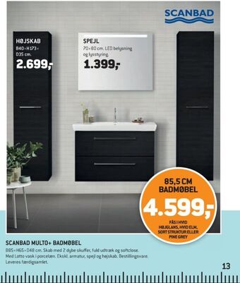 XL-BYG Scanbad spejl tilbud