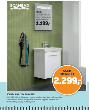 XL-BYG Scanbad spejl tilbud