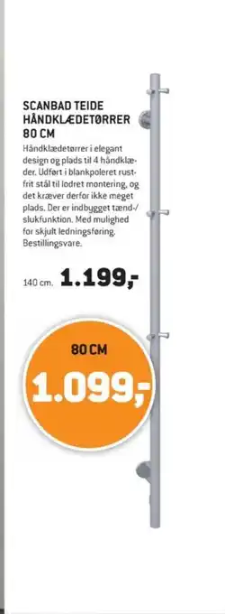 XL-BYG Scanbad håndklædetørrer tilbud