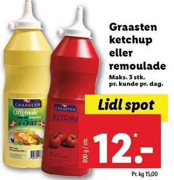 Lidl Graasten ketchup el. remoulade tilbud