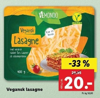 Lidl Vegansk lasagne tilbud