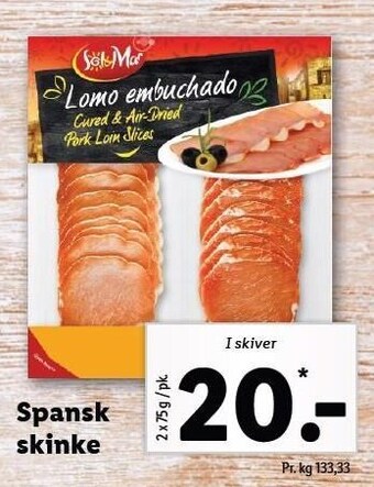 Lidl Spansk skinke tilbud