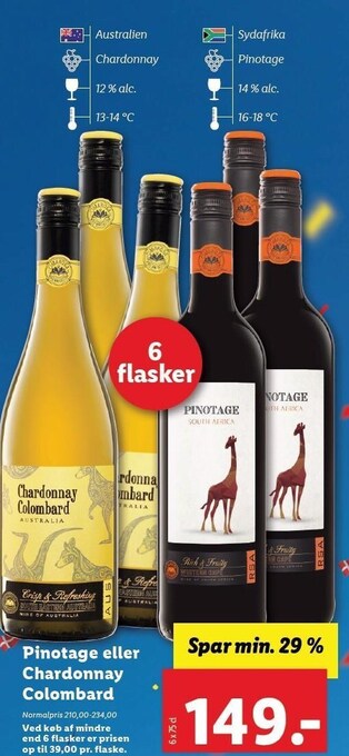 Pinotage eller chardonnay colombard