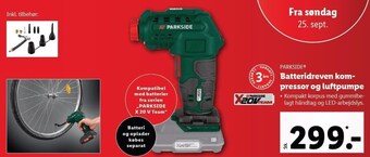Lidl Batteridreven kompressor og luftpumpe tilbud
