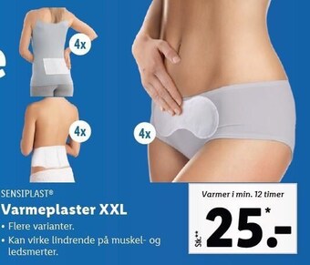 Lidl Varmeplaster xxl tilbud