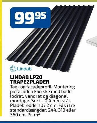Davidsen Lindab lp20 trapezplader tilbud