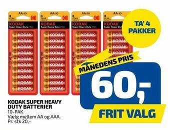 Davidsen KODAK SUPER HEAVY DUTY BATTERIER tilbud