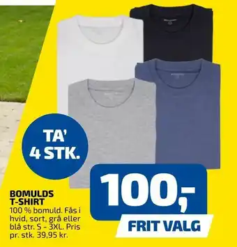 Davidsen Bomulds t-shirt tilbud