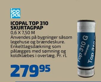 Icopal top 310 skurtagpap