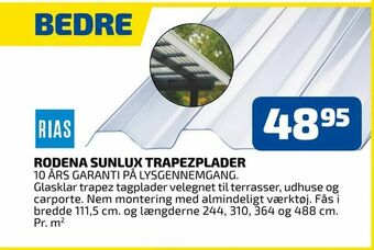 Davidsen Rodena sunlux trapezplader tilbud
