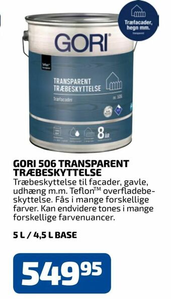 Davidsen Gori 506 transparent træbeskyttelse tilbud