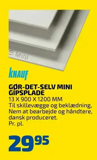 Gør-det-selv mini gipsplade