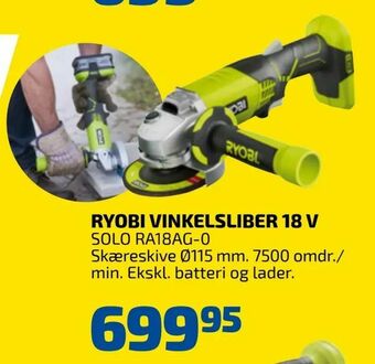 Davidsen Ryobi vinkelsliber 18 v tilbud