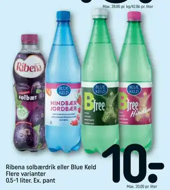 REMA 1000 Ribena solbærdrik eller Blue Keld tilbud