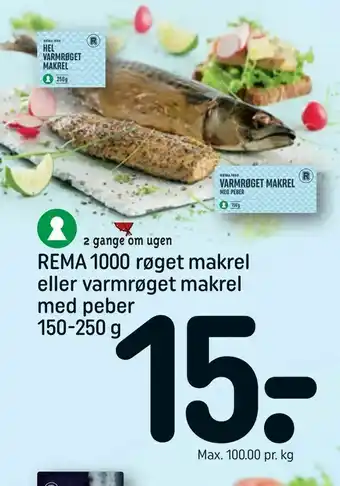 REMA 1000 REMA 1000 røget makrel eller varmrøget makrel med peber tilbud
