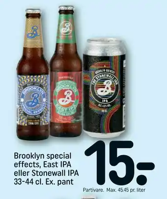 REMA 1000 Brooklyn special effects, East IPA eller Stonewall IPA tilbud