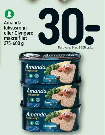 Amanda luksusrogn eller Glyngøre makrelfilet