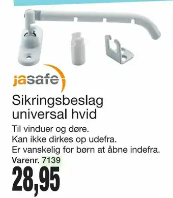 Harald Nyborg Sikringsbeslag universal hvid tilbud