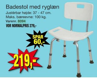 Harald Nyborg Badestol med ryglæn tilbud