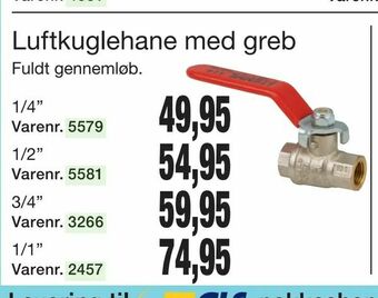 Luftkuglehane med greb