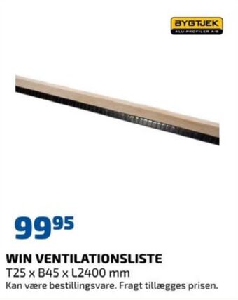 Bygtjek ventilationsklemliste